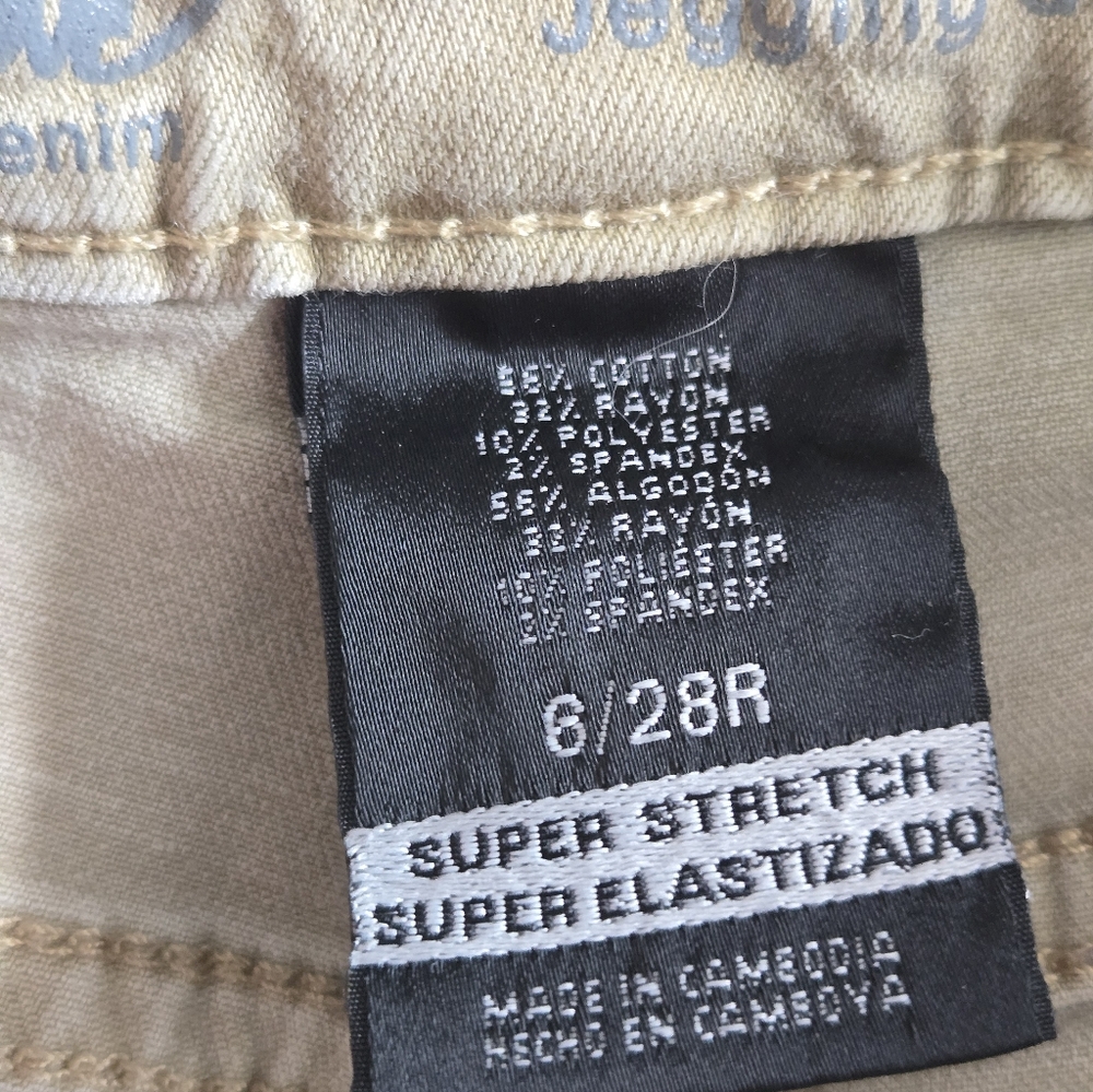Beige Mid Rise Jeggings - Picture 4 of 4